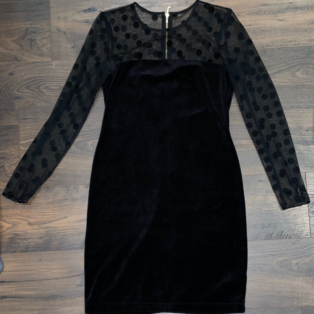 Juicy Couture Black Velour Dress Size Large